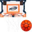 NERF Basketball Hoop Set - Pro Hoop Mini Hoop Set with Mini NERF Basketball - Steel Rim Great for Dunking (15" x 10")