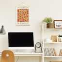 TLESKE Fall Pumpkin Market Poster Hanger Frame, Autumn Pumpkin Flowers Hanging Wall Art Room Decor for Bedroom Living Room, Aesthetic Floral Pumpkin Wall Banner Prints Pictures Artwork, 12x16