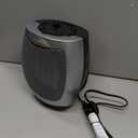 Amazon Basics Ceramic Space Heater, Portable Indoor Heating Solution, With Overheat and Tip-Over Protection, Thermostat, Non-Oscillating, 1500W, Fast Heating, 7.52"D x 6.34"W x 9.45"H, Silver