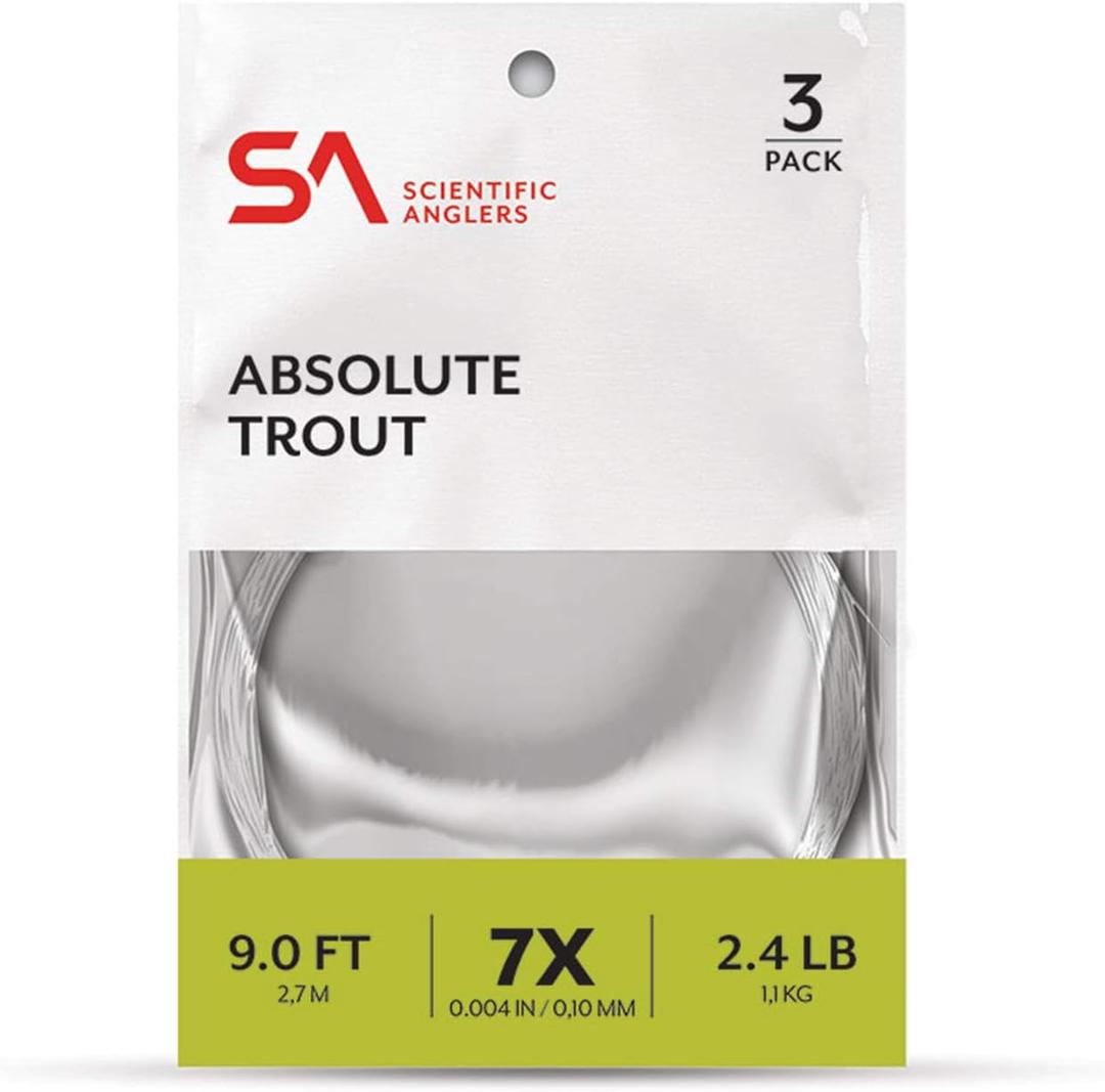 Scientific Anglers Absolute Trout Fly Fishing Leader (9ft - 4X)