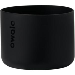 Owala Silicone Water Bottle Boot, Anti-Slip Protective Sleeve for Water Bottle, Protects FreeSip and Flip Stainless Steel Water Bottles, 40 Oz, Black