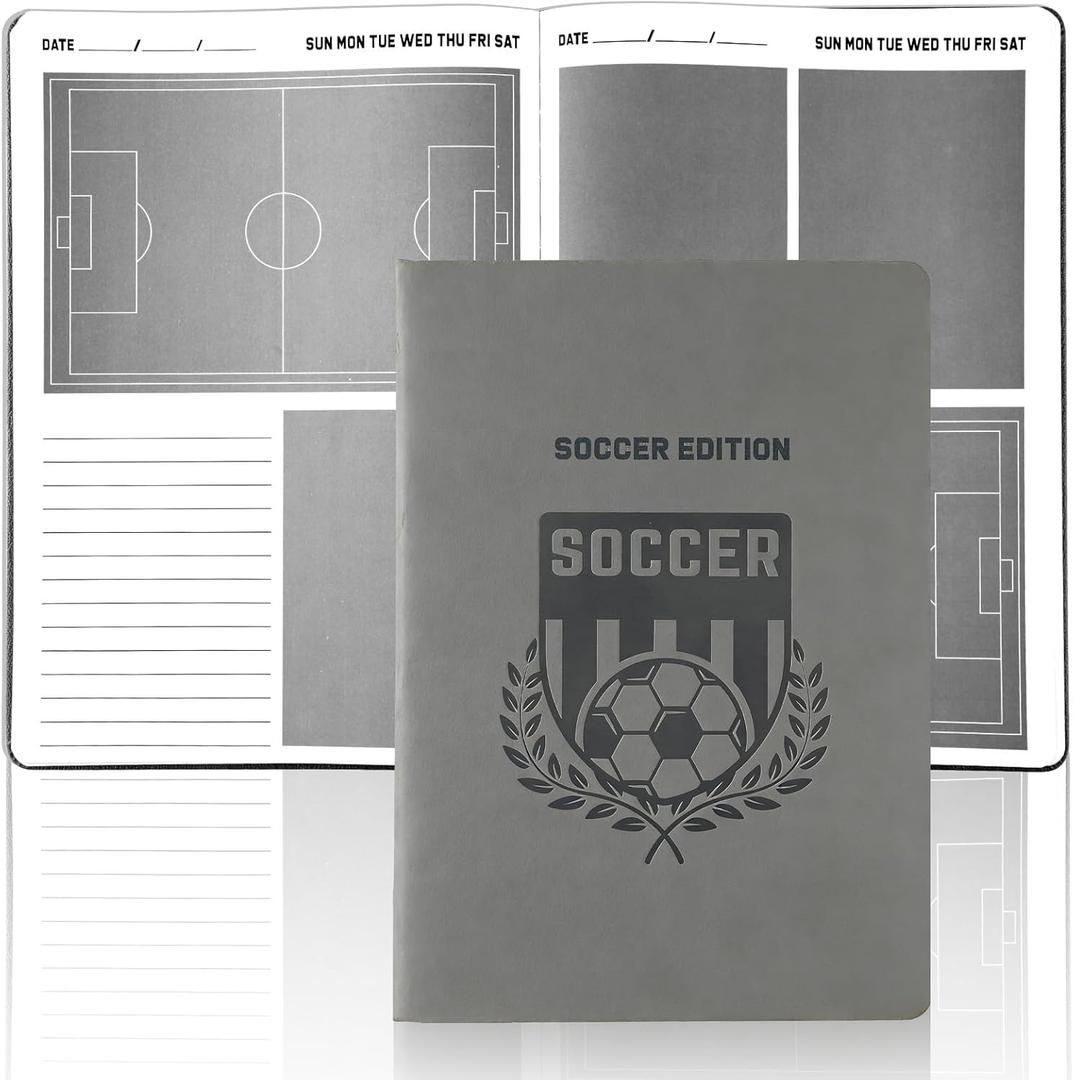 chiazllta The Soccer Notebook for Coaches & Players 7 x 10 Inch Soccer Training Notepad Coaching Board Coaching Notebook for Tactics Tactical Practice Planner Coaches & Players Gifts