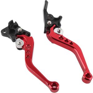 Aramox Brake Lever Handle, 1 Pair of 22mm 7/8" Universal Motorcycle Clutch Drum Brake Lever Handle (Red)