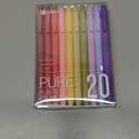 Kaco PURE Gel Pens 20 Color Ink Assorted 0.7 mm, Medium Point, Aesthetic Cute Stationery Pens for Journaling Pens (20 Assorted Ink)