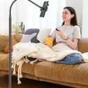 VOLTIFYMAX Kindle Stand Floor with Remote Page Turner for Reading in Bed, Tablet Stand Holder with Adjustable Gooseneck, Compatible with Kindle Accessories/Paperwhite, Hands Free Use Gifts for Readers