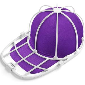 Hat Washer for Washing Machine Hat Washer Cage Hat Cleaner for Baseball Caps Fit for Adult and Kid's Baseball Caps (White)