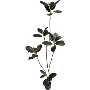 Artificial Rubber Tree,6ft Tall Fake Plants Artificial Rubber Plants for Indoor, Fake Trees for Office Home Living Room Floor Patio Greening Porch Decor