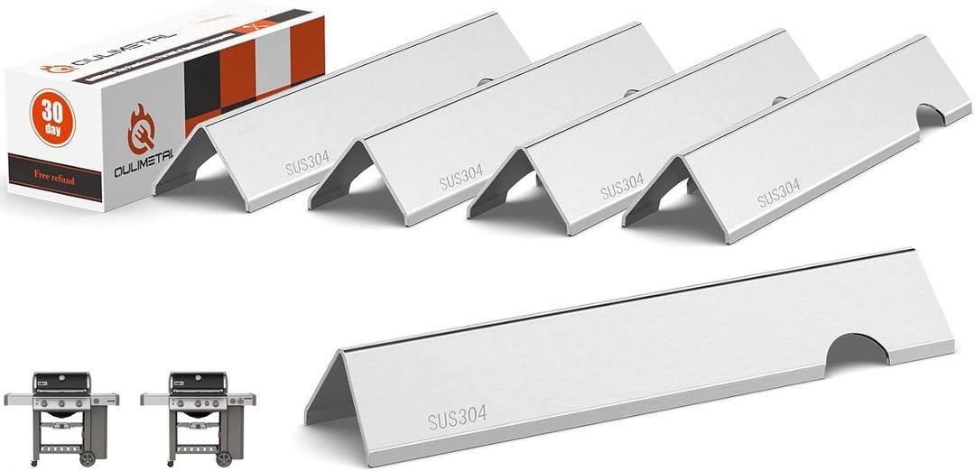 SUS304 GS4 Genesis II Flavorizer Bars for Weber Genesis II/LX 300 Series, Grill Parts for Weber Genesis 2 E310, Genesis II E310, II E-330/335, LX S/E340 Grills, 17" Replacements Parts for Weber 66795