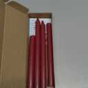 CANDWAX Bordeaux Taper Candles Pack of 4 - Slow Burning Dripless Unscented Straight Candles 12 inch - Ideal for Dinner Table - Smokeless Long Candlesticks
