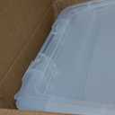 IRIS USA 32 QT Plastic Storage Box with Lid and Latches - 6 Pack - BPA-Free, See-Through Organizing Solution, Durable Nestable Stackable Containers, Secure Pull Handle - Clear