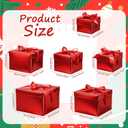 Cholemy 6 Pcs Nesting Gift Boxes with Lid Square Nesting Gift Boxes for Presents Packaging with Ribbon Easter Anniversaries Bridal Shower Birthday Wedding Party Favor(Red), 1 count