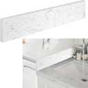 Reallnaive 1 Pcs 22" x 4" Marble Vanity Sidesplash Bathroom Vanity Backsplash Engineered Stone Side Splash for Bathroom Sink Home Decoration (Carrara White)