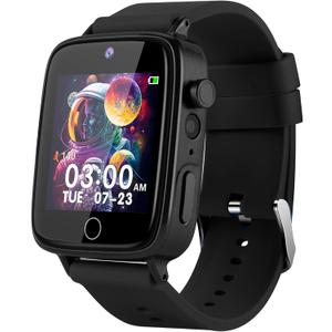 Kids Watch Boys Toys with 26 Games, Smart Watch with Camera for Kids Age 4-12, Touch Screen, Pedometer, Flashlight, Alarm Clock, Toddler Watches for 6 7 8 9 Year Old Boy Birthday Gift (Black)