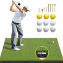 Bltend Elite Golf Hitting Mat: 5x4ft 36mm Golf Mat Practice Outdoor Indoor | Premium Dense Artificial Turf, Heavy Duty Thickened EVA Backing, Balls & Tees, Driving Chipping Backyard Simulators Practice