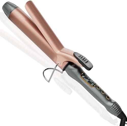 Amazon.com: Thirtek 1 1/2 Inch Large Curling Iron with 1.5 Inch Ceramic Tourmaline Barrel, 15 Temps (180F-450F) for Fast, Long-Lasting, Smooth Salon Finish, 60-min Auto Shut-Off, Dual Voltage Hair Curler : Beauty & Personal Care