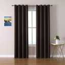 ChrisDowa Blackout Curtains 90 Inches Long 2 Panels Set for Living Room, Grommet Thermal Insulated Room Darkening Curtains for Bedroom (Brown, 52 x 90 Inch)