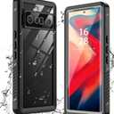 ANTSHARE Designed Google Pixel 6 Pro Case,Waterproof Shockproof Clear Protective Case with Built-in Screen Protector,Full Body Case Slim Cover for Pixel 6 Pro 6.7 Inches (Black/Clear)