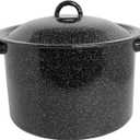 MIRRO 12.0qt Enamel Stock Pot, Black