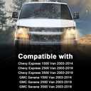Headlights w/Bulbs Fit Chevy Express 1500 2003-2014/2500 3500 2003-2021