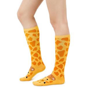 American Trends Women's Knee High Socks, Novelty Holiday Printed Tall Tube Socks, Casual & Party Athletic Sports Stockings (1 Pack Giraffe)