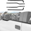 RT-TCZ Window Trim Strip Cover Window Molding Trim Cover Decoration Exterior Accessories for Ford F150 Raptor 2009-2014 (Black Carbon Fiber)