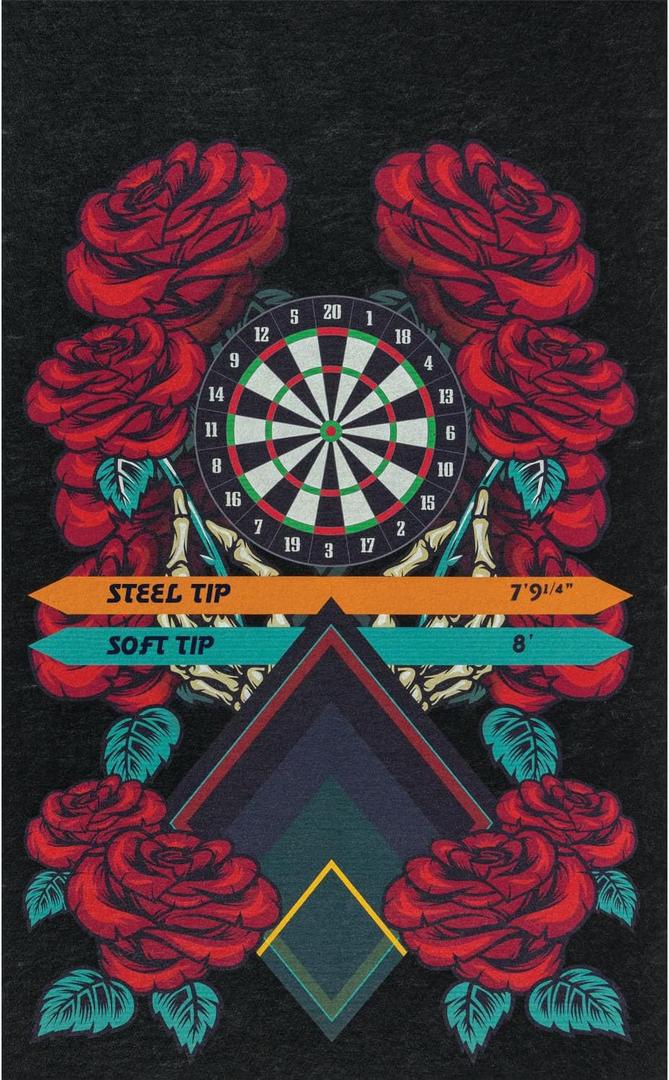 Pig Home Solutions Color Burst Design Self-Sticking Dart Mat