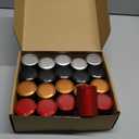 20 Pcs Mini Tea Tin Canister 1.8  2.6" with Round Airtight Double Lid Small Kitchen Tea Canister Container for Travel Business Leaf Coffee Candy Spices Herbs (Dark Red,Black,Silver,Gold)