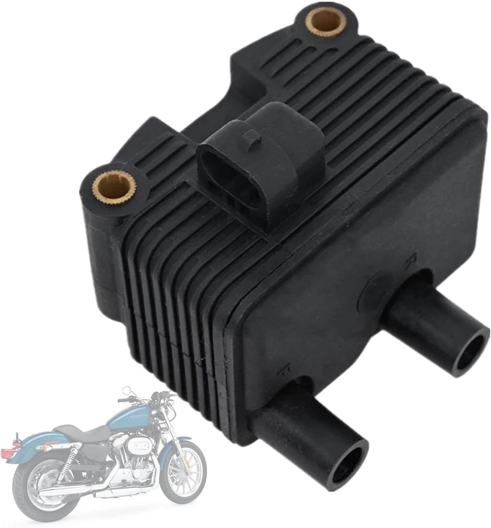0.5 Ohm Ignition Coil for Harley 883 1200, Dyna Super Glide, Softail, Touring, Fat Boy, Electra Glide 1999-2006 Replace 31655-99 2102-0225 3165599 21020225