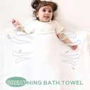 Hooded Baby Towel for Newborn - Viscose Derived from Bamboo, Toddler Bath Towel and Glove Set Perfect Shower Gifts for Boys and Girls, 28"x28" Inch (Panda)