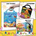 Kalysky 6Set Puffy Sticker Books for Kids 2-4, 3D Reusable Stickers Books for Toddlers 1-3 2-4,Farm+Animal+Dinosaurs+Ocean World+Space+Vehicle