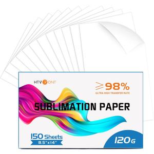 HTVRONT Sublimation Paper 8.5x14 inches - 150 Sheets Sublimation Paper Compatible with Inkjet Printer 120gsm