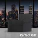 Slim Bifold RFID Blocking Full Grain Genuine Leather Front Pocket Minimalist Thin Wallet with Money Clip for Men - (SB20) (Midnight Cinder)