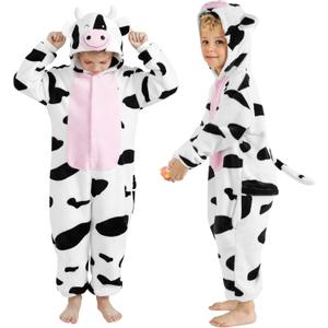 Halloween Toddler Animal Costumes for Kids Baby Boys Girls Onesie (5-6, Cow)