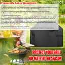 Grill Cover, 58 inch BBQ Gas Grill Cover for Outdoor Grill, Waterproof, Anti-UV, Rip-Proof, Fade Resistant Material, Barbecue Cover with Hook-and-Loop Straps & Adjustable Hem Drawstring, Black