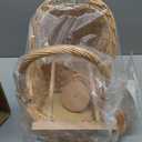 BruinBang 23.6 Inch Wicker Baby Carriage Handmade Wicker Stroller