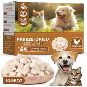 Freeze Dried Chicken Dog & Cat Treats, Single Ingredient, High Protein 300g