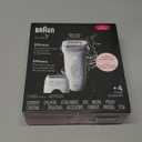 Braun Epilator Silk-pil 7, Hair Removal Device, Women Shaver & Trimmer, Wet and Dry, Wide Head, Includes Shaver Head and Trimmer Comb, SE7-041, Silver