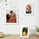 Fun Memories 5x7 Picture Frame - 3pcs White Enamel Glass Photo Frame with Silver Metal Edge & Easel for Display Picture Frame on Countertops, Tabletops, Bookshelves, Desks, Walls (White/Silver)