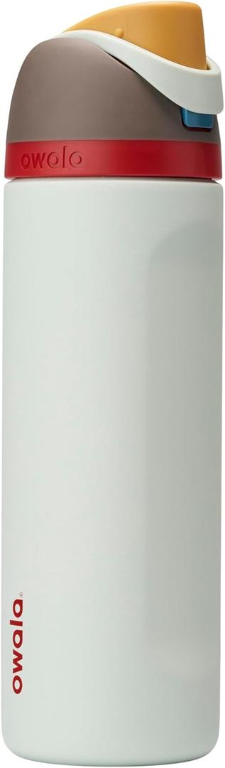 Owala FreeSip Insulated Stainless Steel Water Bottle with Straw for Sports, Travel, and School BPA-Free Sports Water Bottle, 32 oz, Boneyard | Insulated, with Straw, for Sports, Travel, and School, BPA-Free