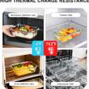 KAMOTA Glass Food Storage Containers, 10 Pack Glass Meal Prep Containers, Airtight Containers with Snap-Lock Lids, 22 oz Grey Container Set with Lids, for Microwave/Oven/Freezer/Dishwasher