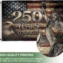 250 Anniversary Usa Flag 3x5 Ft, Front And Back Print, American 250th Anniversary Patriotic Design, 1776-2026 Commemorative Flag, Eagle & Liberty Flag Decor 2