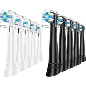 10 Pack iO Replacement Heads Compatible with Oral B iO, Brush Heads for iO 2 3 4 5 6 7 8 9 10 Series Electric Toothbrushs, Medium Softness, Specially Designed for Sensitive Gums, Black/White