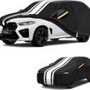 Kayme Heavy Duty Car Cover Custom Fit for BMW X5 (2007-2026), Outdoor Full Exterior Cover with Tape and Towel, Rain Snow Sun UV Protection.