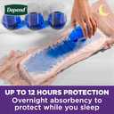 Depend Night Defense Adult Incontinence & Postpartum Bladder Leak Underwear for Women, Disposable, Overnight, Large, Blush, 56 Count (4 Packs of 14)