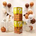 SUYEPER Big Party Boxes - 4PCS Birthday Party Question & Brick Boxes Game & Favor Props (11.8 x 11.8 Inch)