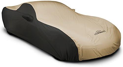 Coverking Custom Fit Exterior Car Cover Designed for Select Subaru Outback Model Vehicles: Stormproof Fabric, Black Sides with Tan Center