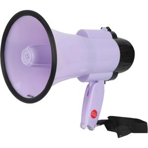 B S 20W Portable Megaphone Bullhorn Speaker with Bottle Opener & Alarm Siren Projection Range Up to 600 Square Yards for Recording, Outdoor Events and Crowd Management (lilac)