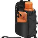 Magnetic Gym Bag for Men Women-Water Bottle Carrier Holder with Strap & Phone Pockets for 40oz Tumbler with Handle, 4 Built-in Magnets Small Gym Bag for Sports, Concert Airline Travel Walking (Black)