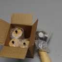 4 Inches Round Solid Wood Furniture Legs Set of 4, Natural Wooden Replacement Feet with Threaded 5/16'' Hanger Bolts for Sofa, Couch, Armchair, Cabinet, TV Stand, Ottoman and Dresser