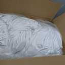 Outpain 50ftx20ft White Backdrop Ceiling Drapes, 10 Panels, 20ft Height, Wrinkle Free, Tent Draping Curtains, Polyester, Wedding, Birthday, Anniversary, 60"W x 240"L
